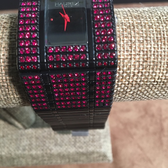 HAUREX ?? “HONEY” SWAROVSKI CRYSTALS BRACELET WATCH main image 4